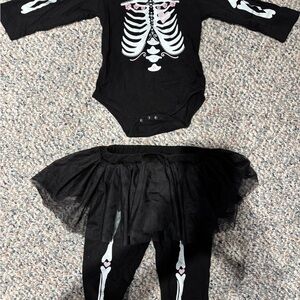 Black Skeleton Kids Costume